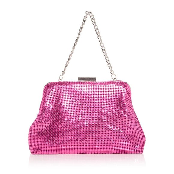 Aqua Handbags - AQUA Markle Mesh Frame Shoulder Bag - Pink - New with defects
